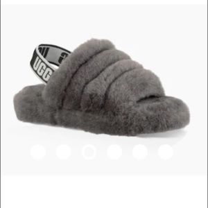 Ugg Fluff Yeah Slides - Charcoal